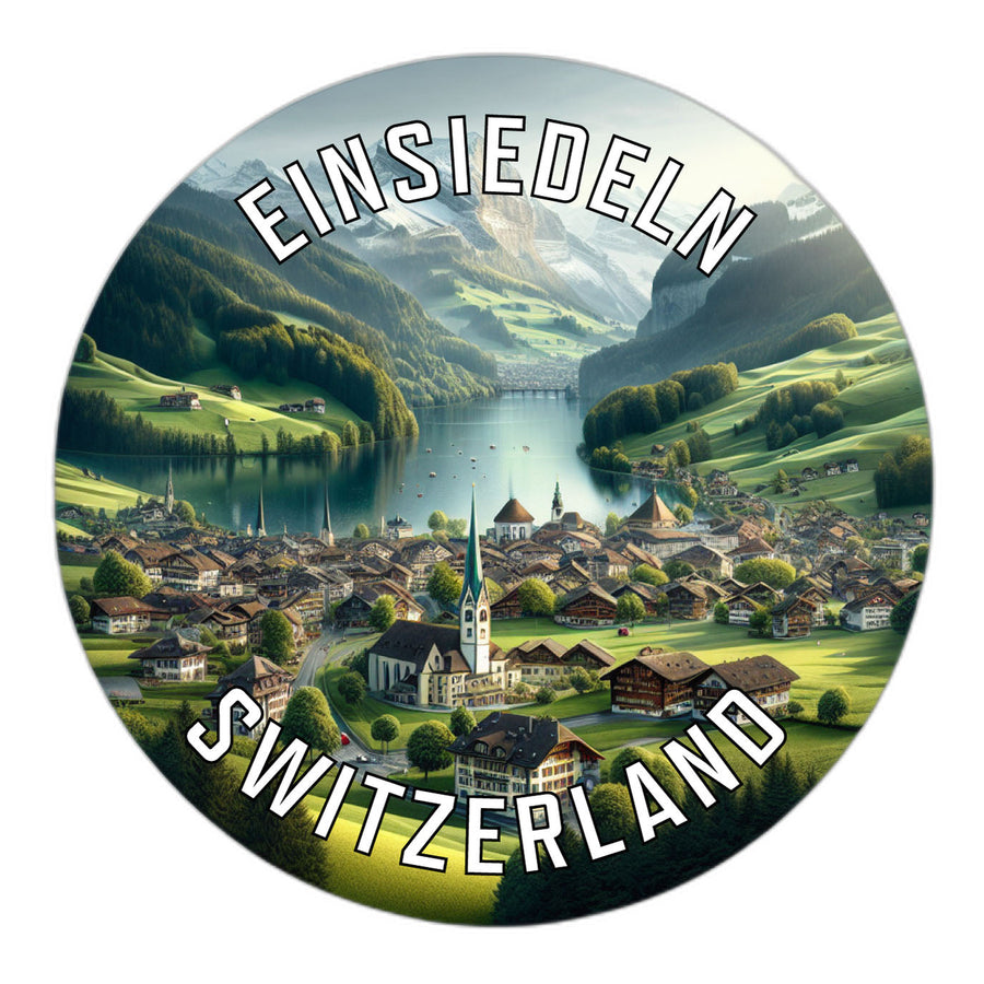 Einsiedeln Switzerland Souvenir Die Cut Flat Magnet Image 1