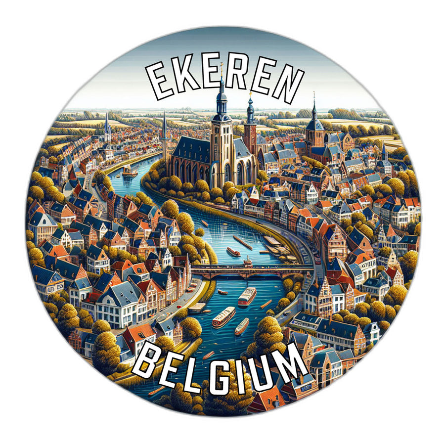 Ekeren Belgium Souvenir Die Cut Flat Magnet Image 1