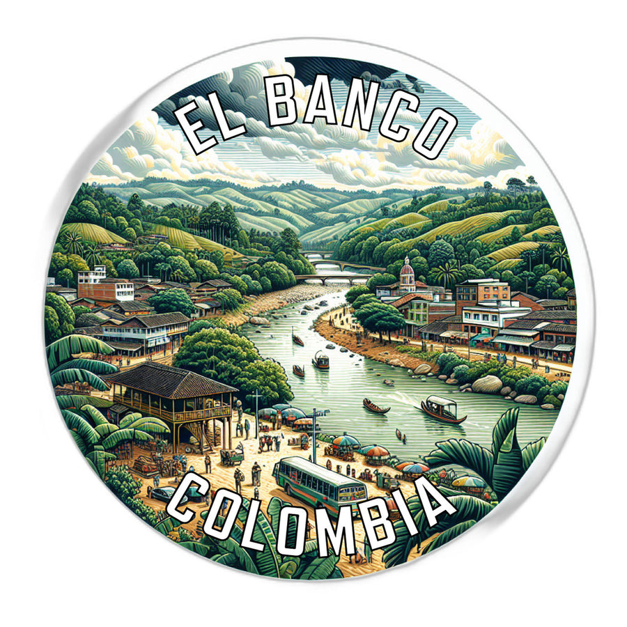 El Banco Colombia Souvenir Die Cut Flat Magnet Image 1