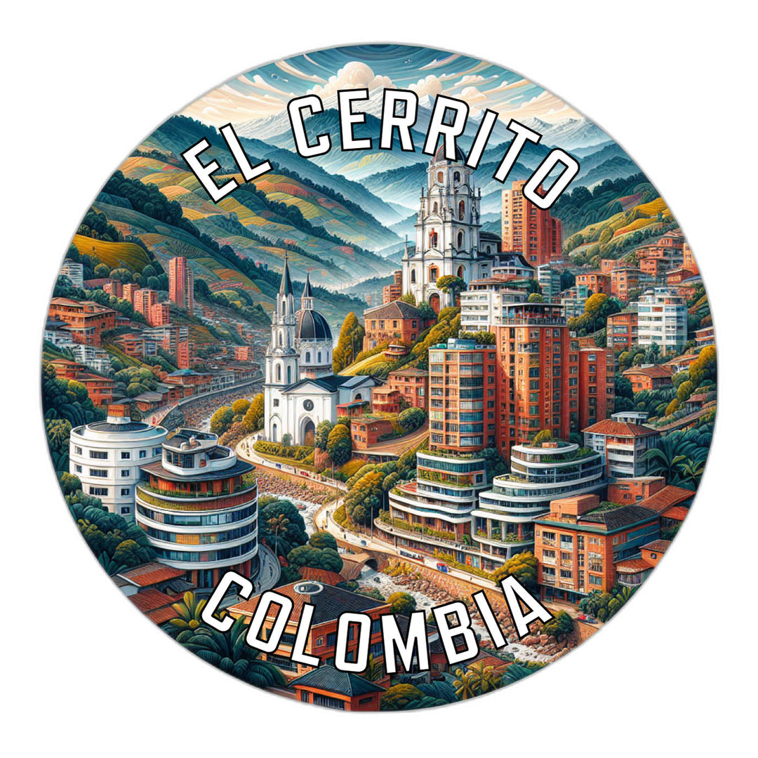 El Cerrito Colombia Souvenir Die Cut Flat Magnet Image 1