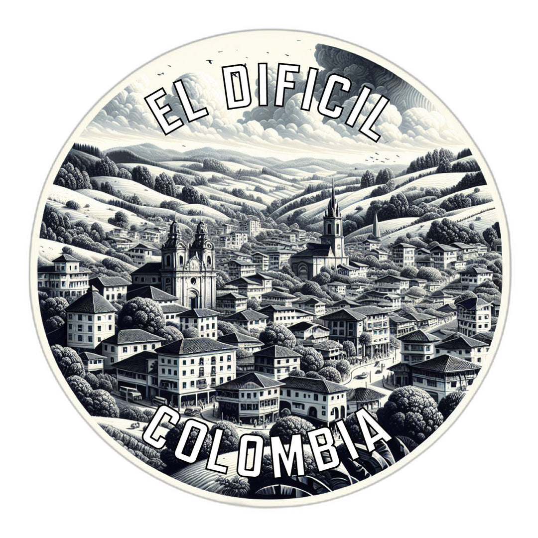 El Dificil Colombia Souvenir Die Cut Flat Magnet Image 1