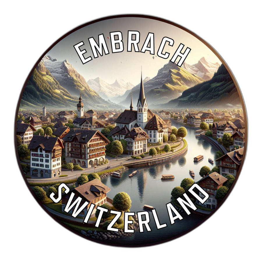 Embrach Switzerland Souvenir Die Cut Flat Magnet Image 1