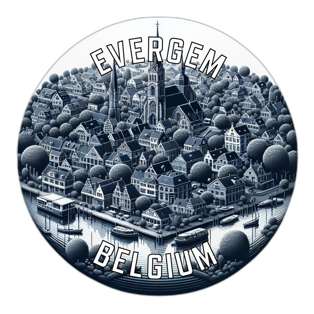 Evergem Belgium Souvenir Die Cut Flat Magnet Image 1