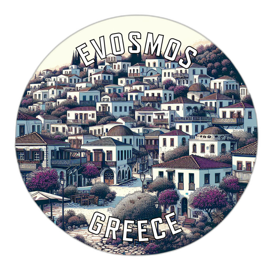 Evosmos Greece Souvenir Die Cut Flat Magnet Image 1