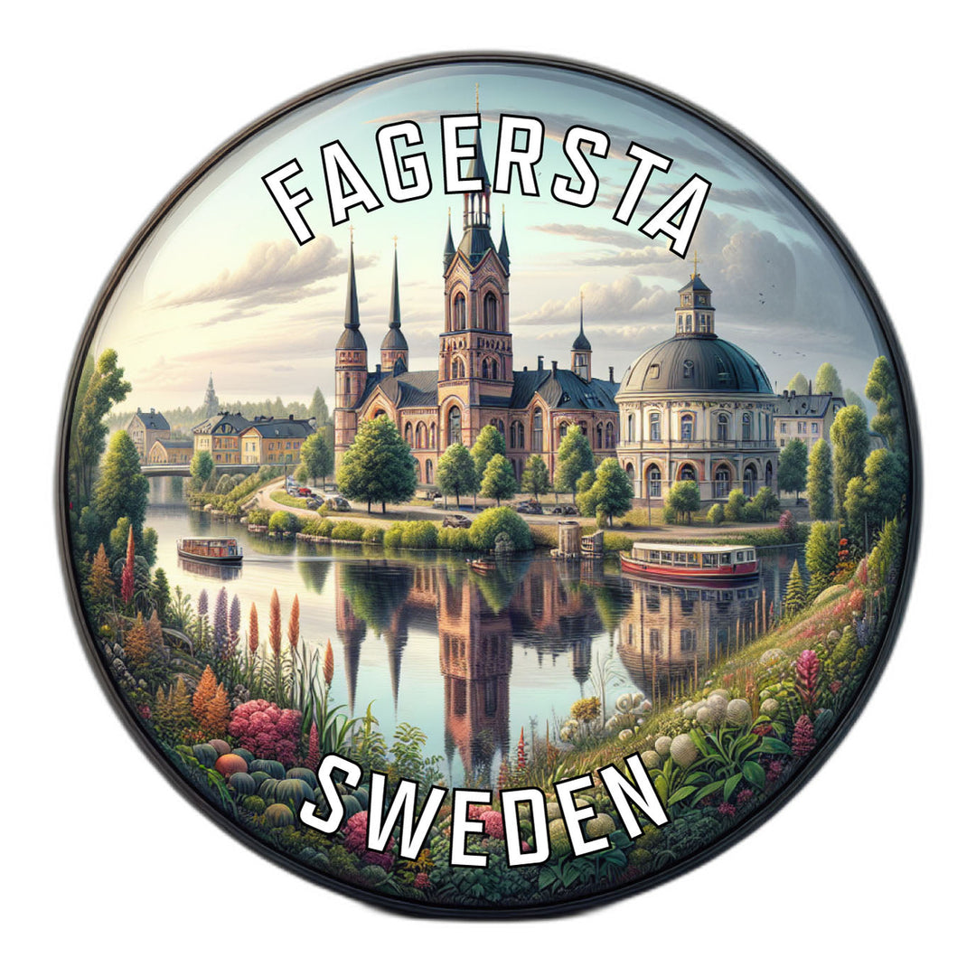 Fagersta Sweden Souvenir Die Cut Flat Magnet Image 1