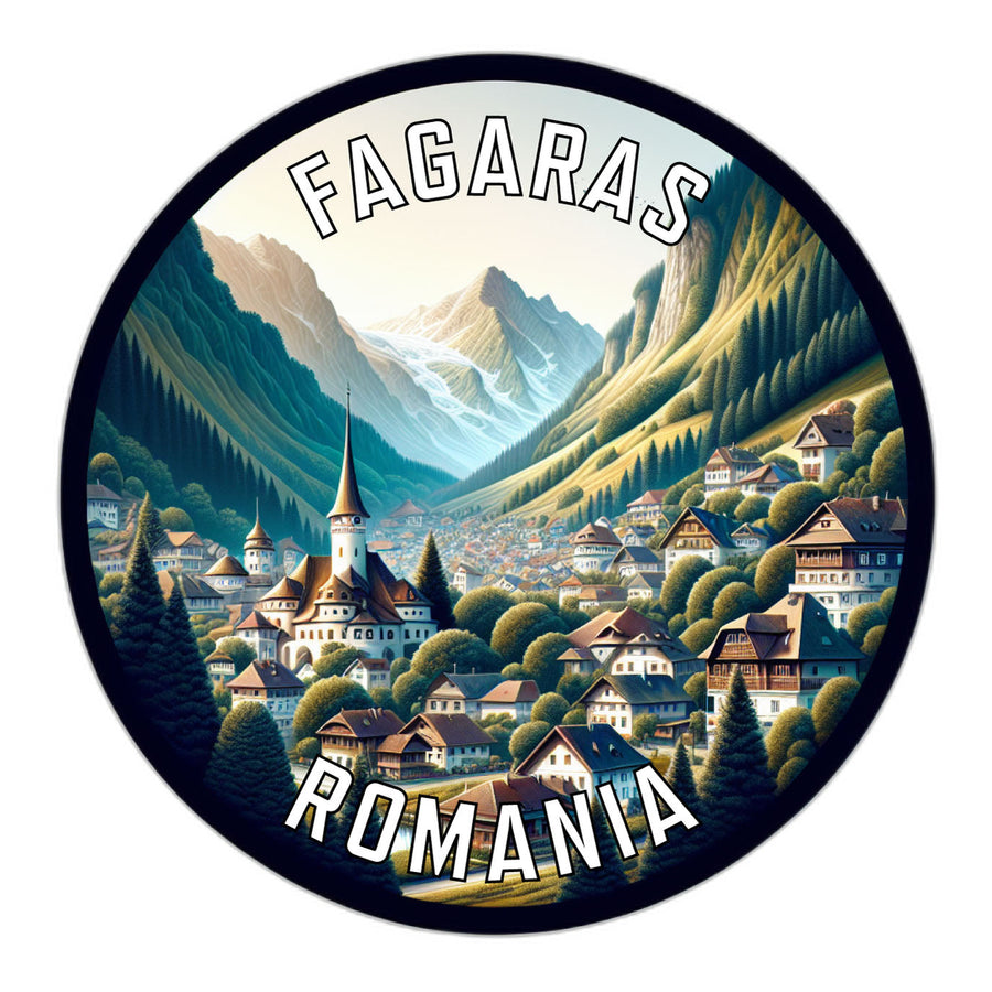 Fagaras Romania Souvenir Die Cut Flat Magnet Image 1