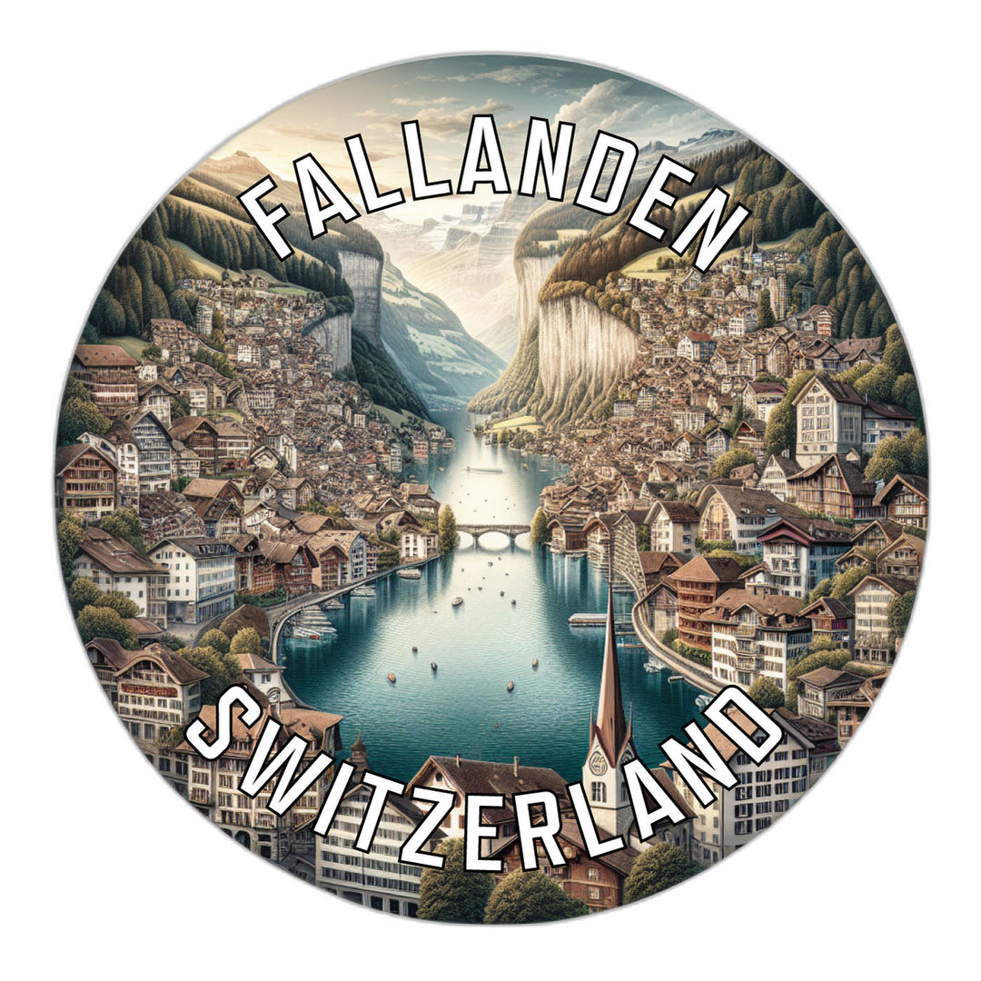 Fallanden Switzerland Souvenir Die Cut Flat Magnet Image 1