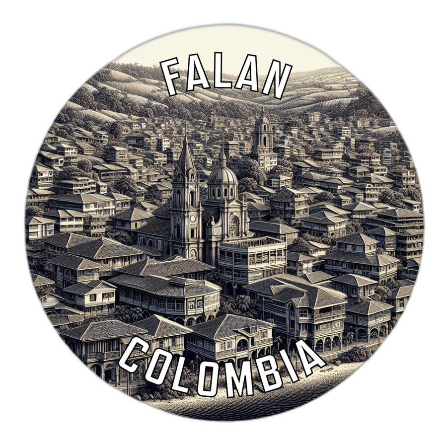 Falan Colombia Souvenir Die Cut Flat Magnet Image 1