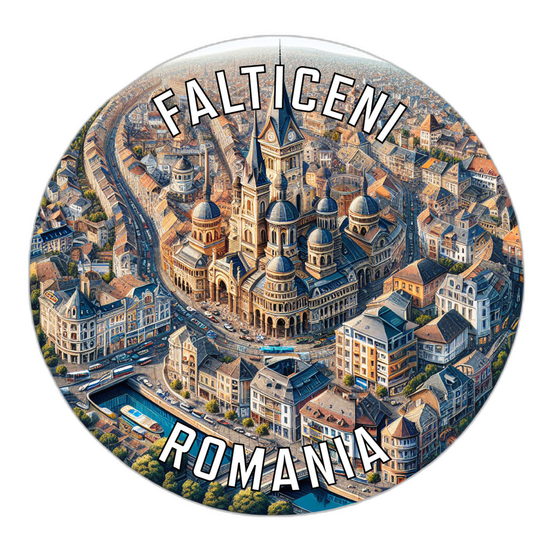 Falticeni Romania Souvenir Die Cut Flat Magnet Image 1