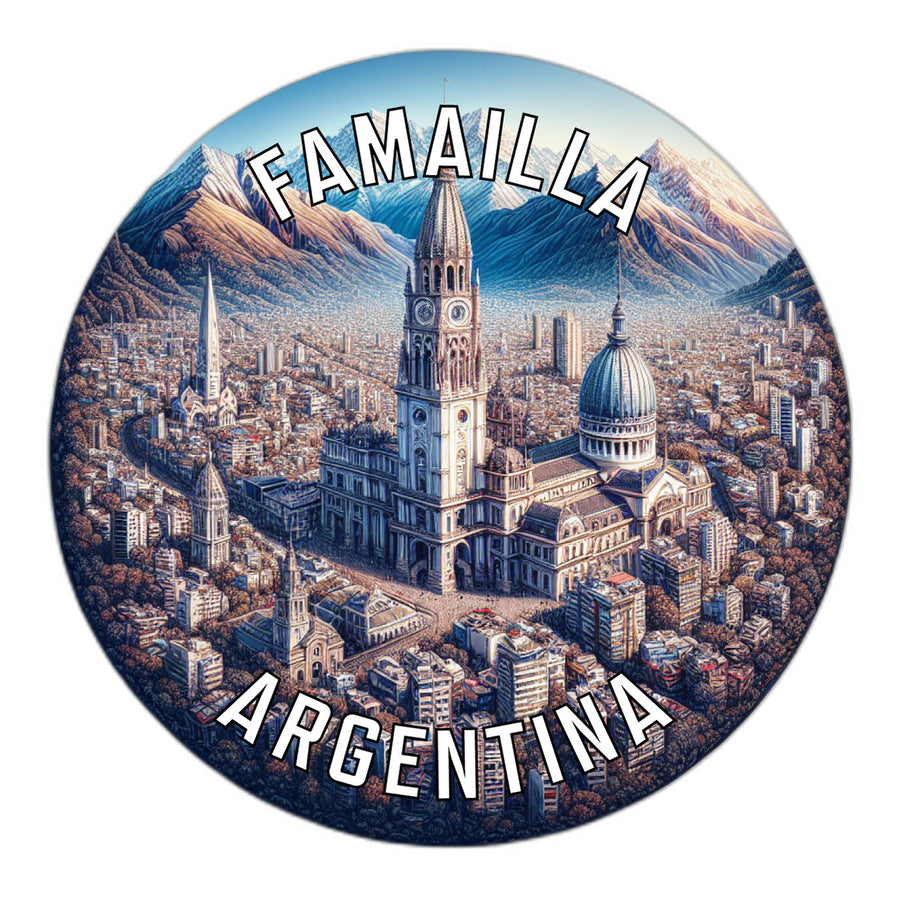 Famailla Argentina Souvenir Die Cut Flat Magnet Image 1