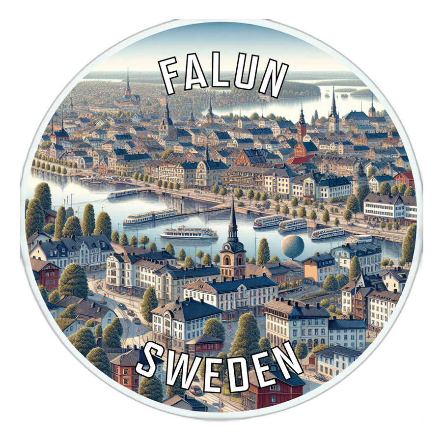 Falun Sweden Souvenir Die Cut Flat Magnet Image 1