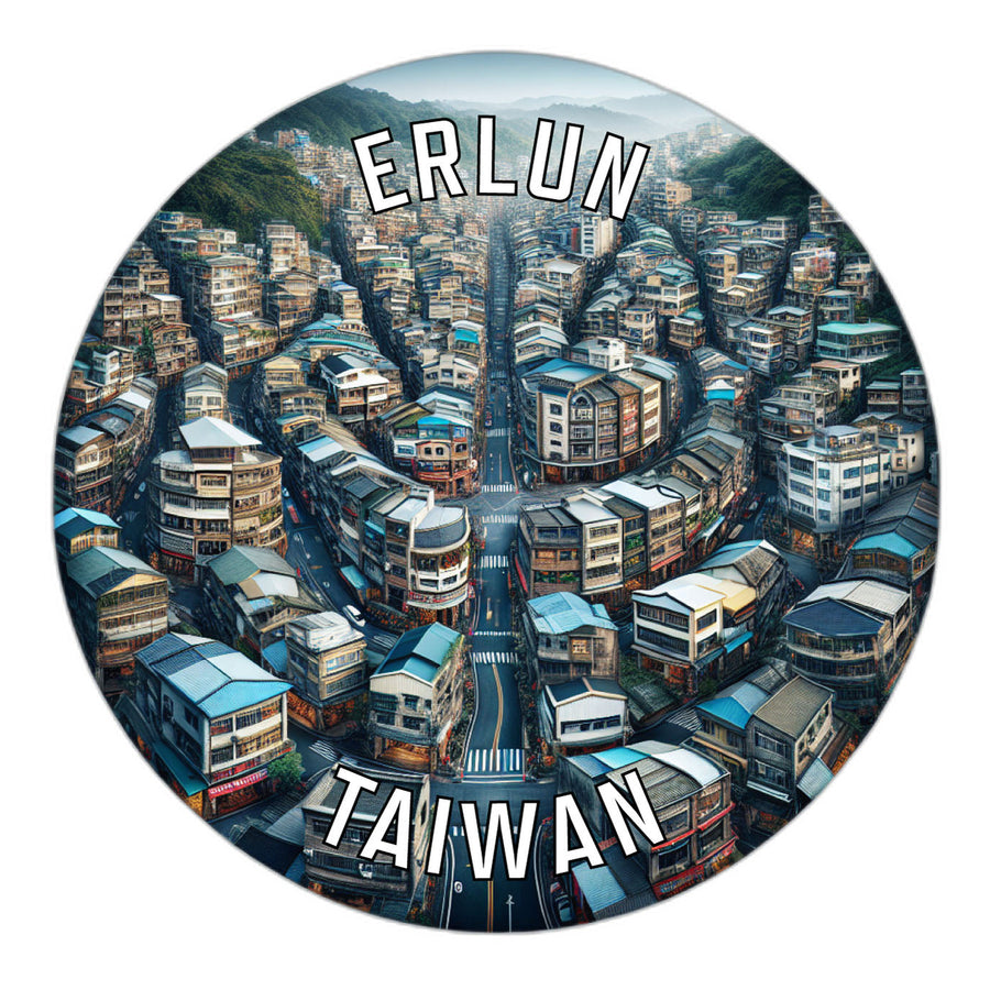 Erlun Taiwan Souvenir Die Cut Flat Magnet Image 1