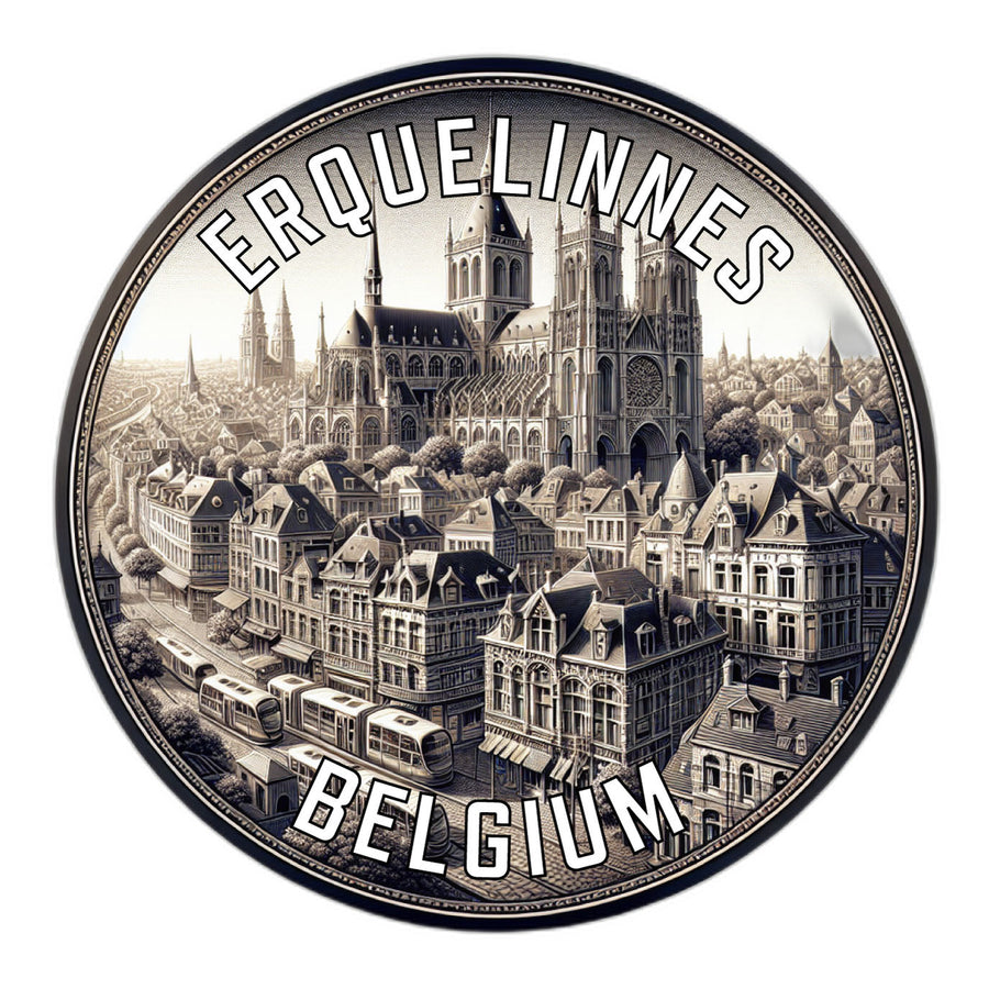 Erquelinnes Belgium Souvenir Die Cut Flat Magnet Image 1