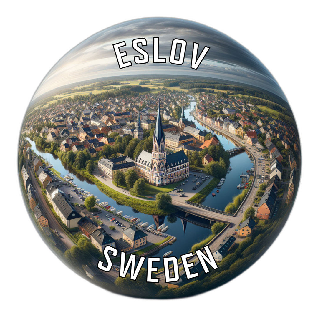 Eslov Sweden Souvenir Die Cut Flat Magnet Image 1