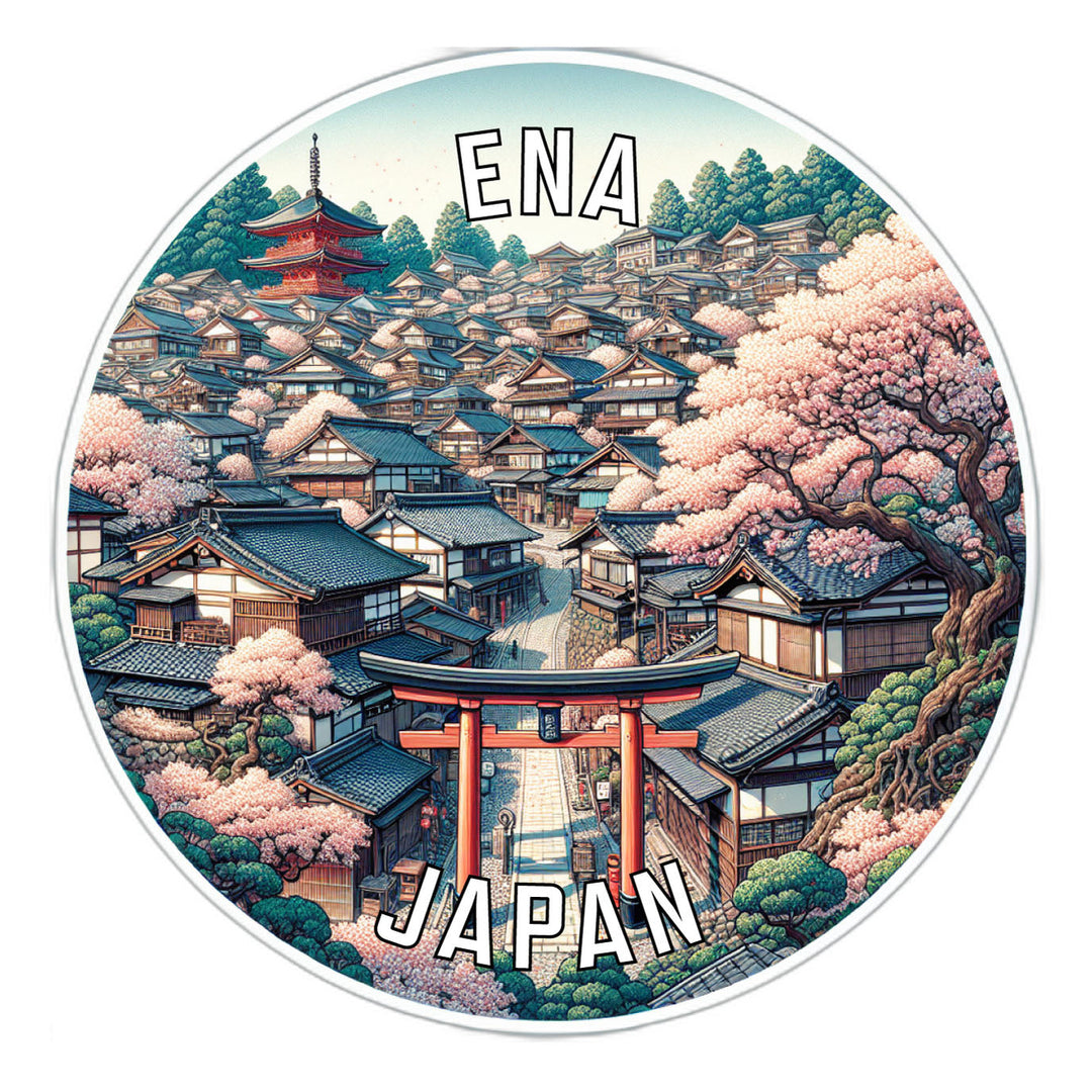 Ena Japan Souvenir Die Cut Flat Magnet Image 1