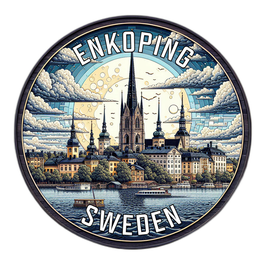 Enkoping Sweden Souvenir Die Cut Flat Magnet Image 1