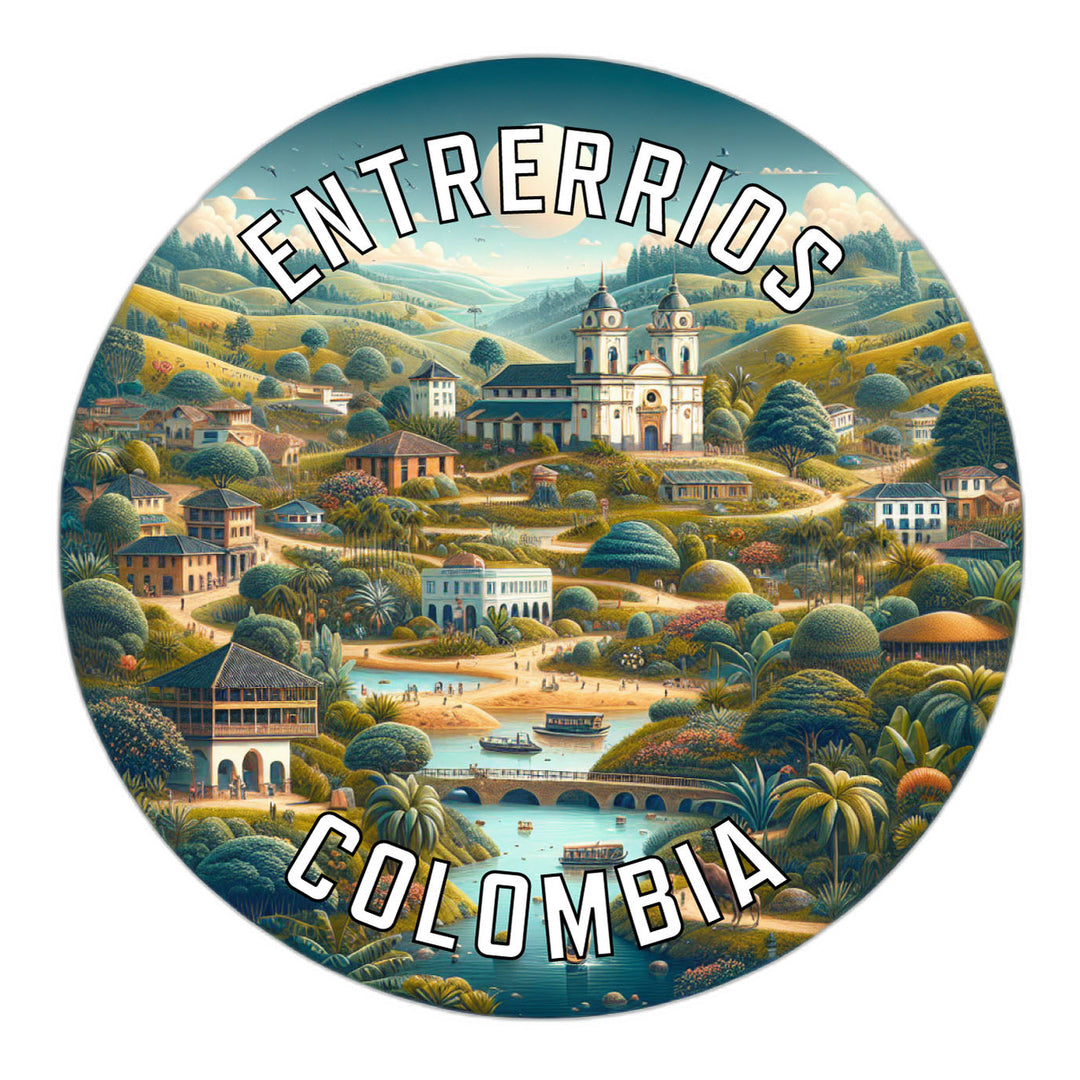 Entrerrios Colombia Souvenir Die Cut Flat Magnet Image 1