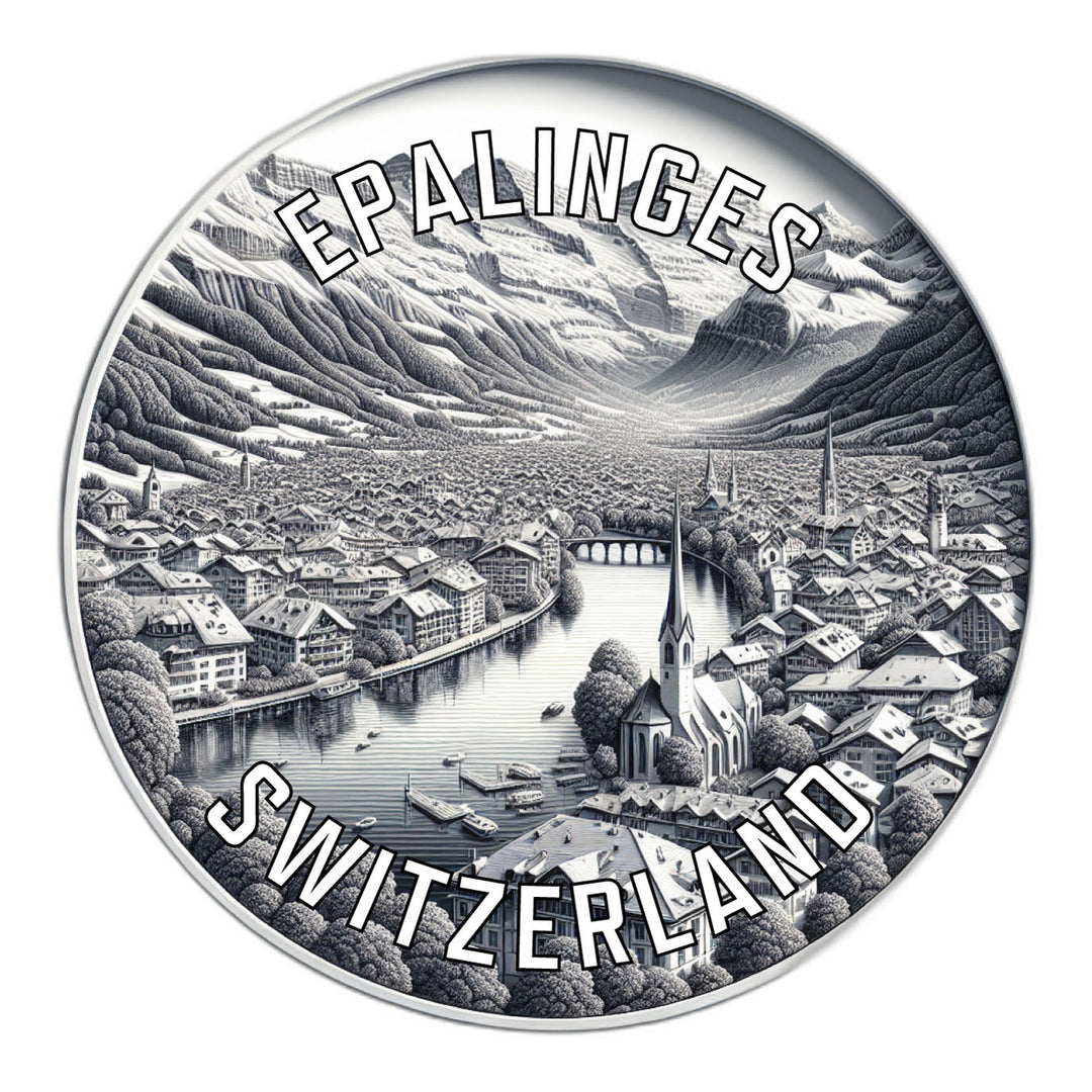 Epalinges Switzerland Souvenir Die Cut Flat Magnet Image 1