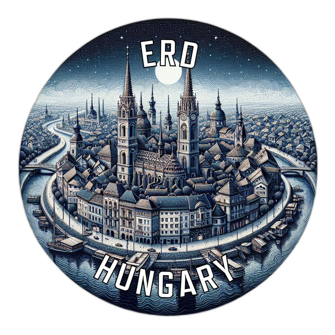 Erd Hungary Souvenir Die Cut Flat Magnet Image 1