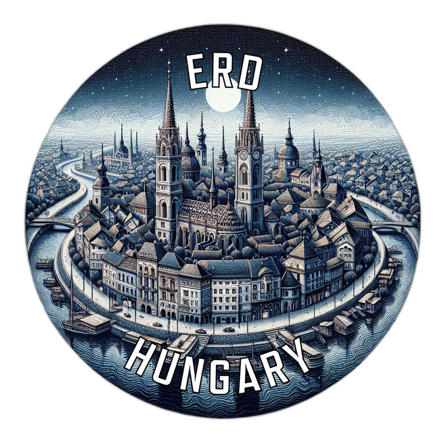 Erd Hungary Souvenir Die Cut Flat Magnet Image 1