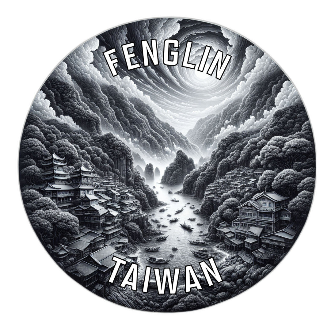 Fenglin Taiwan Souvenir Die Cut Flat Magnet Image 1