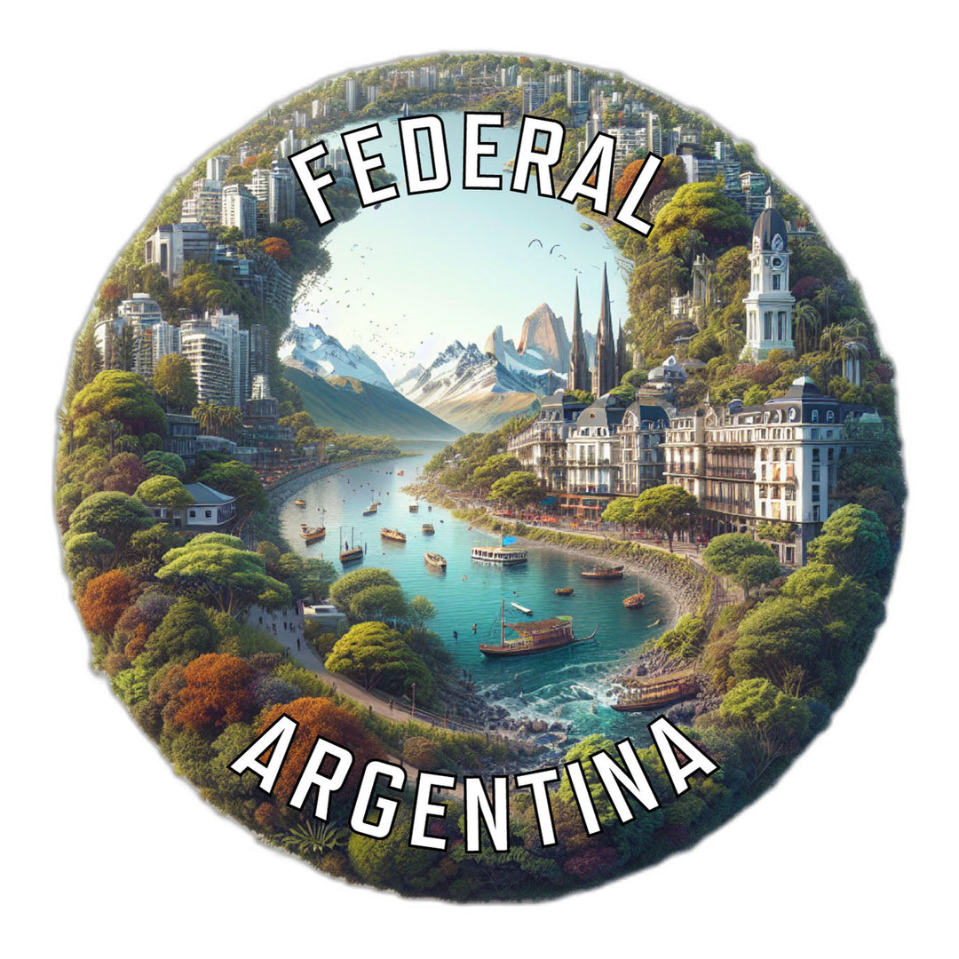 Federal Argentina Souvenir Die Cut Flat Magnet Image 1