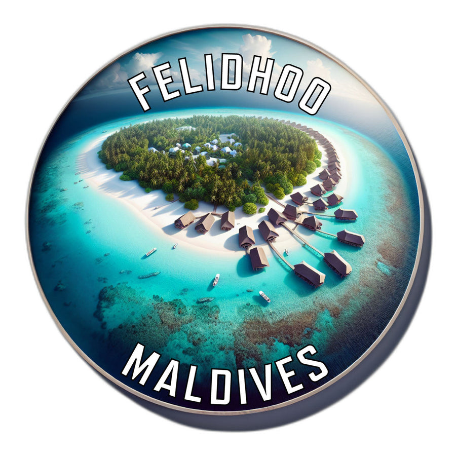 Felidhoo Maldives Souvenir Die Cut Flat Magnet Image 1