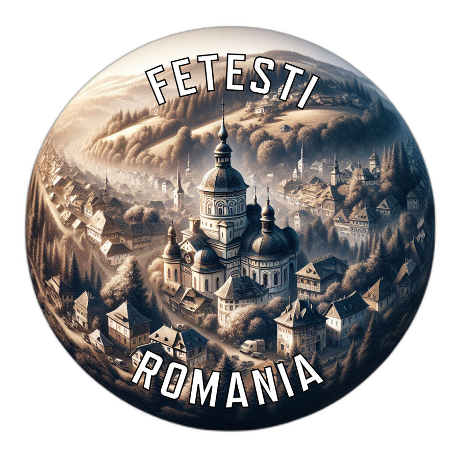 Fetesti Romania Souvenir Die Cut Flat Magnet Image 1