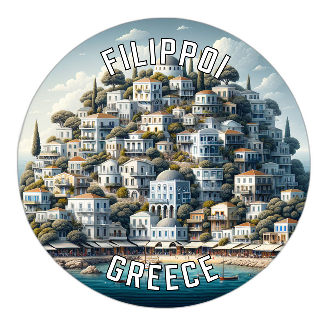 Filippoi Greece Souvenir Die Cut Flat Magnet Image 1