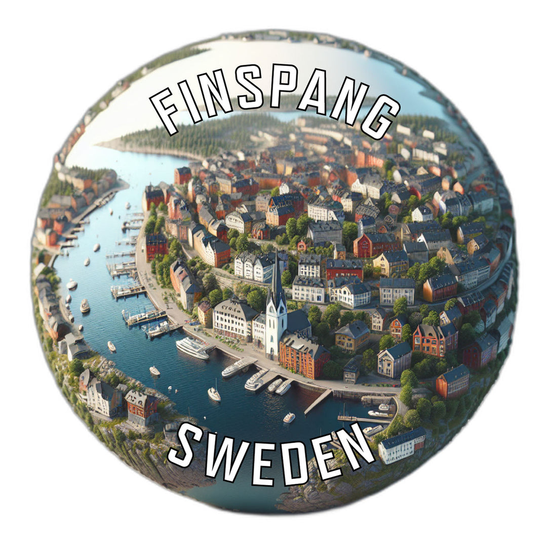 Finspang Sweden Souvenir Die Cut Flat Magnet Image 1