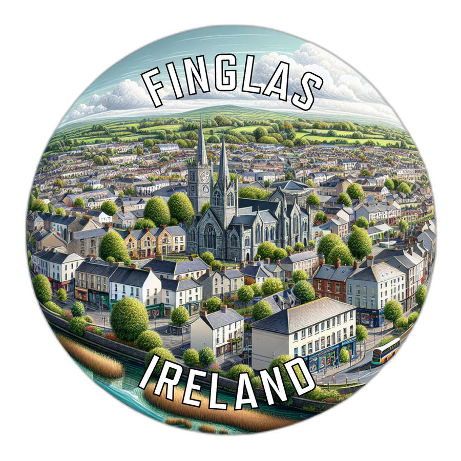 Finglas Ireland Souvenir Die Cut Flat Magnet Image 1