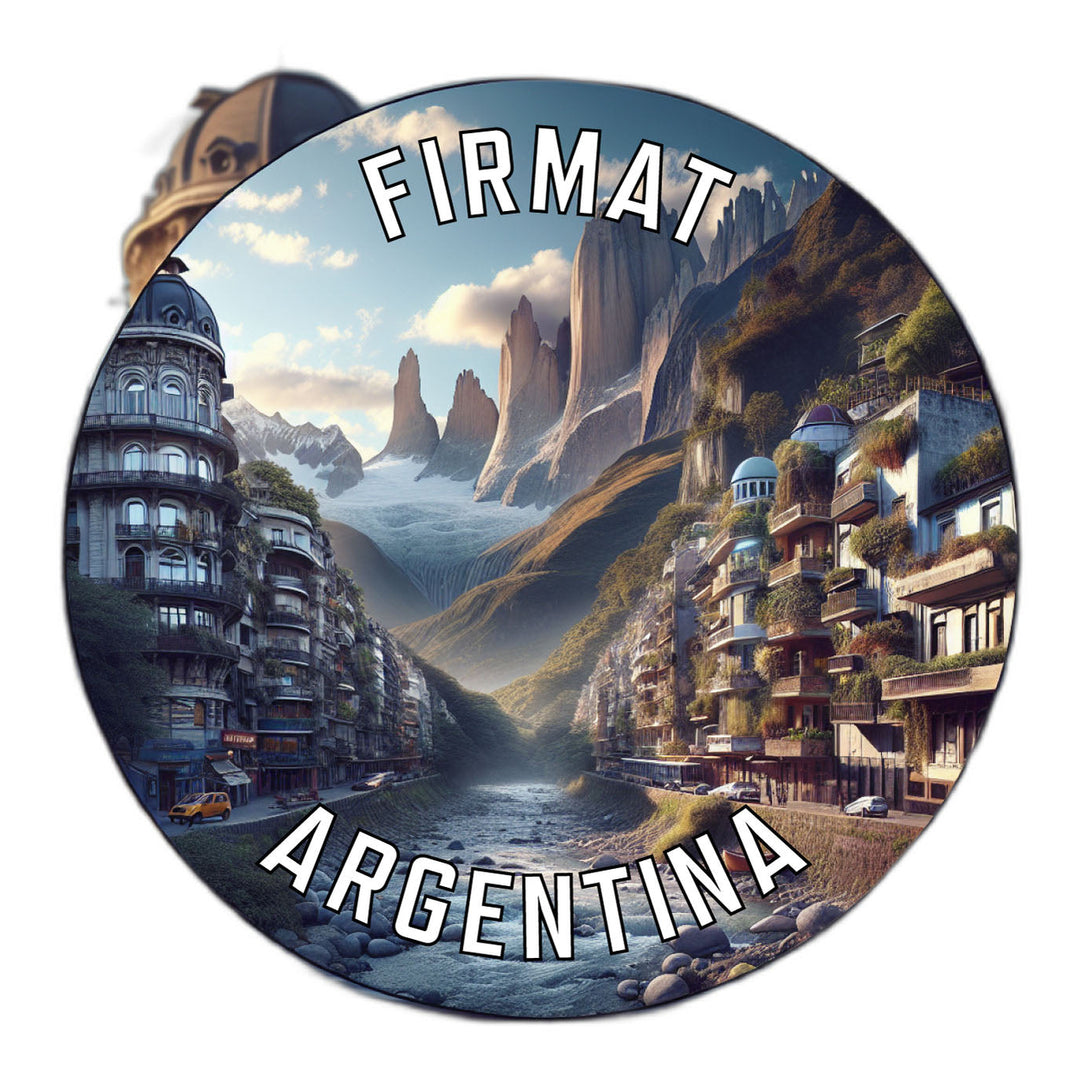 Firmat Argentina Souvenir Die Cut Flat Magnet Image 1