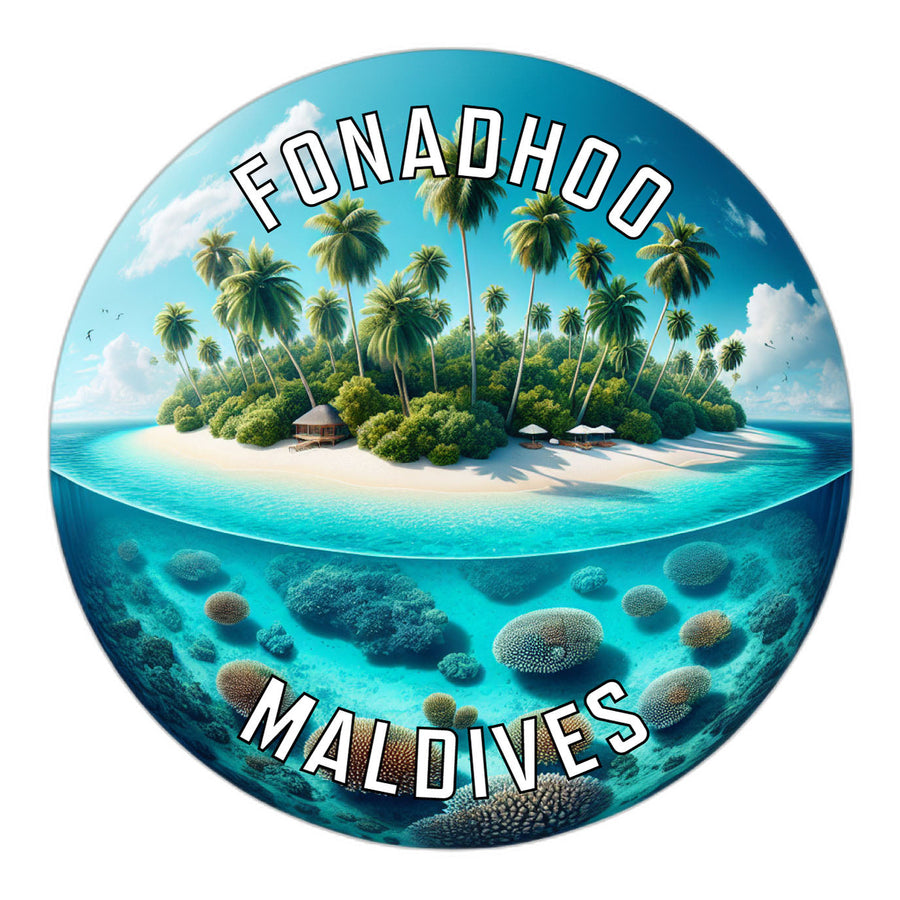 Fonadhoo Maldives Souvenir Die Cut Flat Magnet Image 1