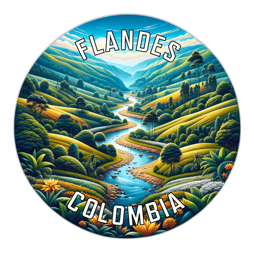 Flandes Colombia Souvenir Die Cut Flat Magnet Image 1