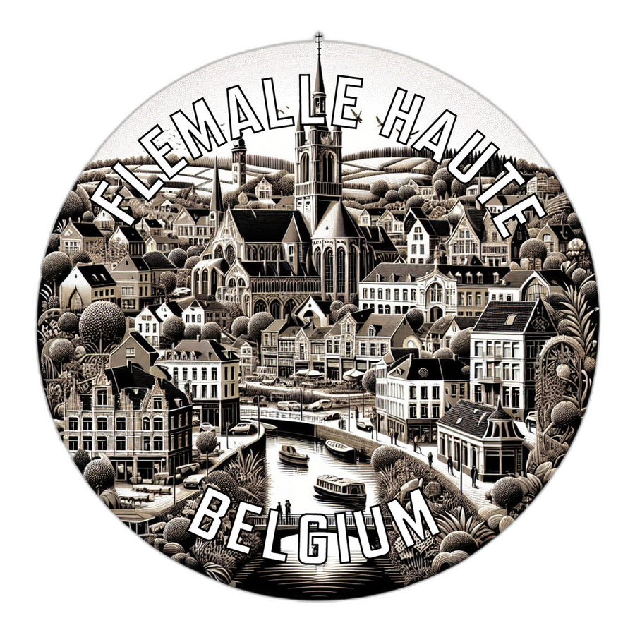 Flemalle Haute Belgium Souvenir Die Cut Flat Magnet Image 1