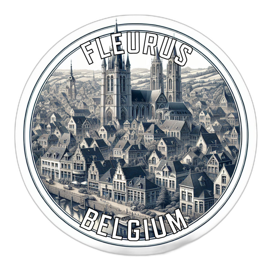 Fleurus Belgium Souvenir Die Cut Flat Magnet Image 1