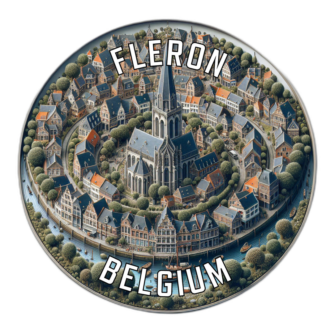 Fleron Belgium Souvenir Die Cut Flat Magnet Image 1