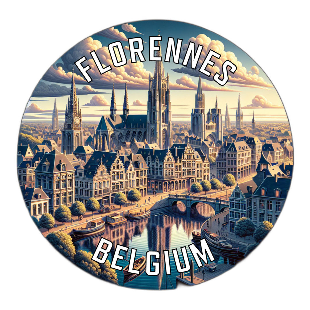 Florennes Belgium Souvenir Die Cut Flat Magnet Image 1