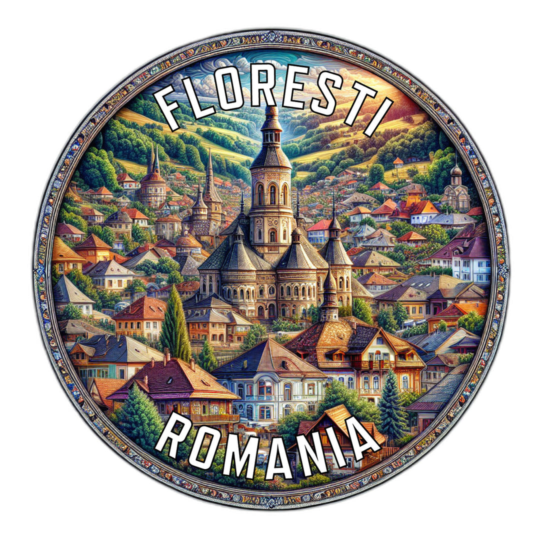 Floresti Romania Souvenir Die Cut Flat Magnet Image 1