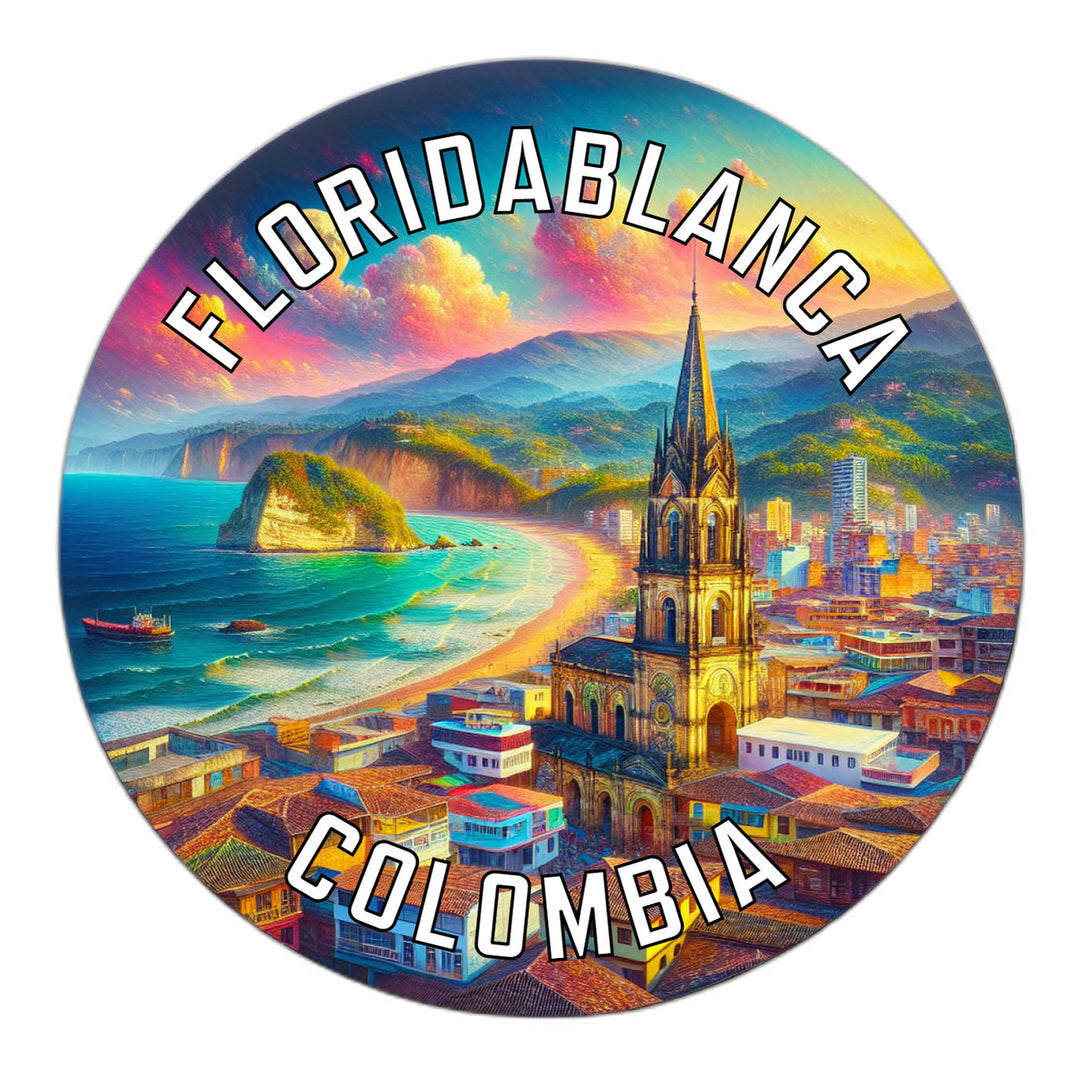 Floridablanca Colombia Souvenir Die Cut Flat Magnet Image 1