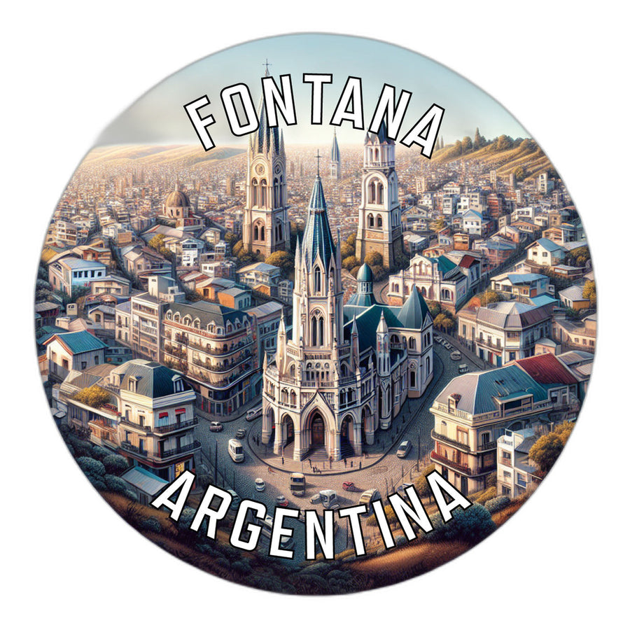 Fontana Argentina Souvenir Die Cut Flat Magnet Image 1