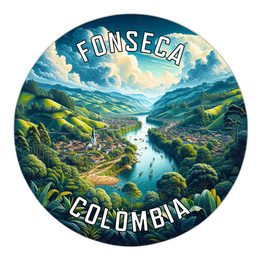 Fonseca Colombia Souvenir Die Cut Flat Magnet Image 1