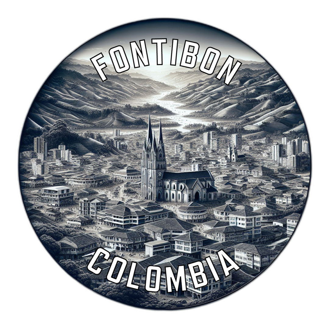 Fontibon Colombia Souvenir Die Cut Flat Magnet Image 1