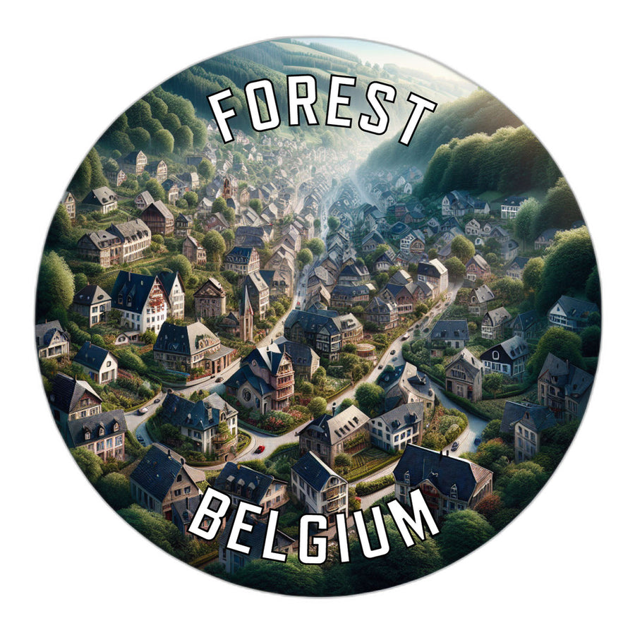 Forest Belgium Souvenir Die Cut Flat Magnet Image 1