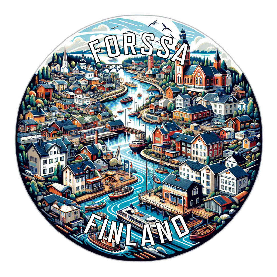 Forssa Finland Souvenir Die Cut Flat Magnet Image 1