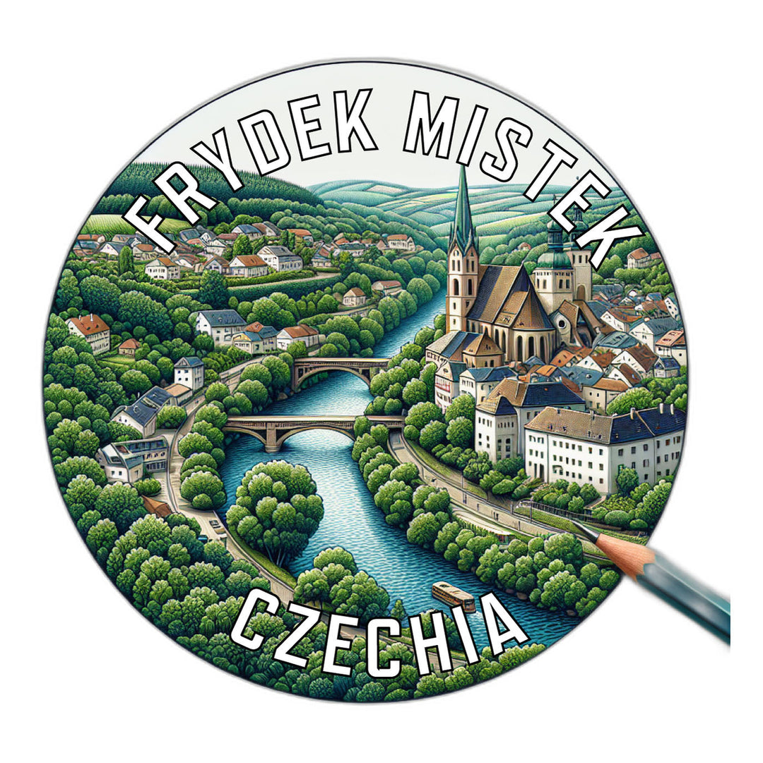 Frydek Mistek Czechia Souvenir Die Cut Flat Magnet Image 1