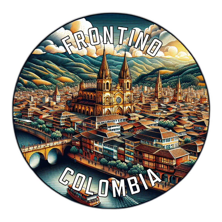 Frontino Colombia Souvenir Die Cut Flat Magnet Image 1