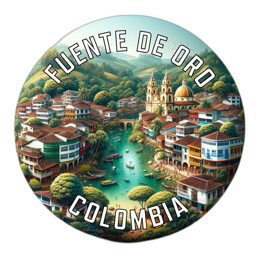 Fuente de Oro Colombia Souvenir Die Cut Flat Magnet Image 1