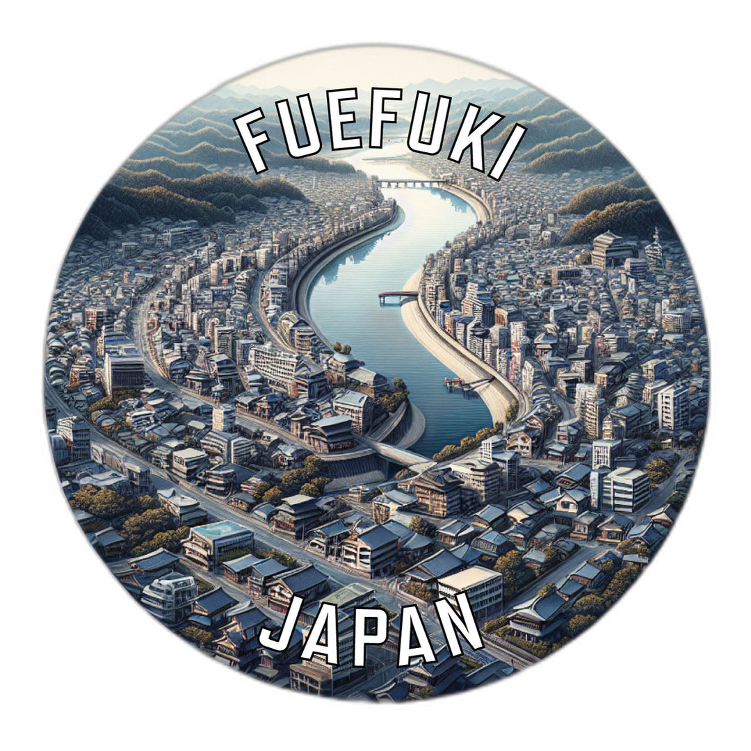 Fuefuki Japan Souvenir Die Cut Flat Magnet Image 1