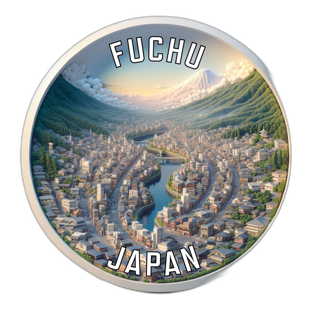 Fuchu Japan Souvenir Die Cut Flat Magnet Image 1